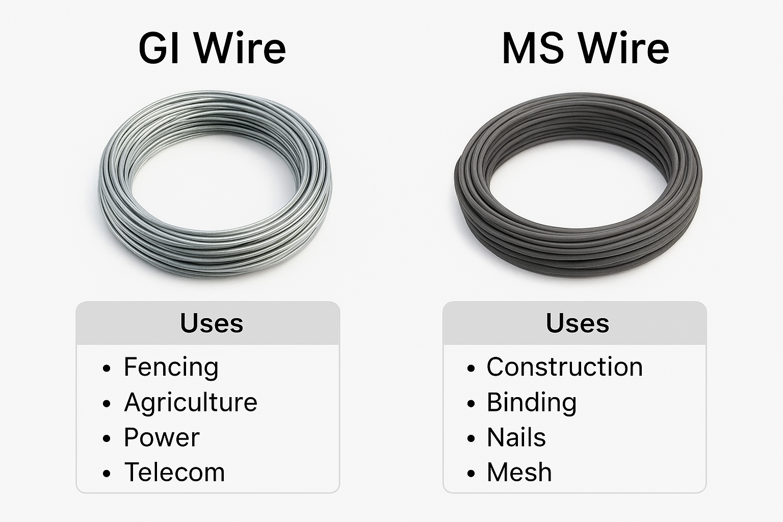 GI Wire vs MS Wire
