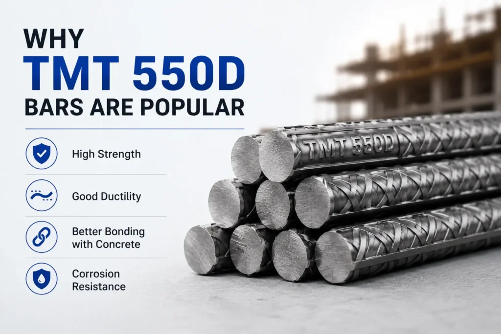 Why TMT 550D Bars Are Popular
